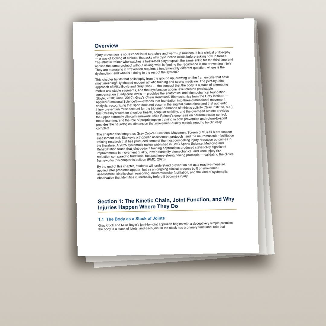 Chapter 6 Injury Prevention student workbook page